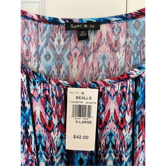 SAMI & JO Women’s XLarge SHORT SLEEVE Top - Picture 3 of 9